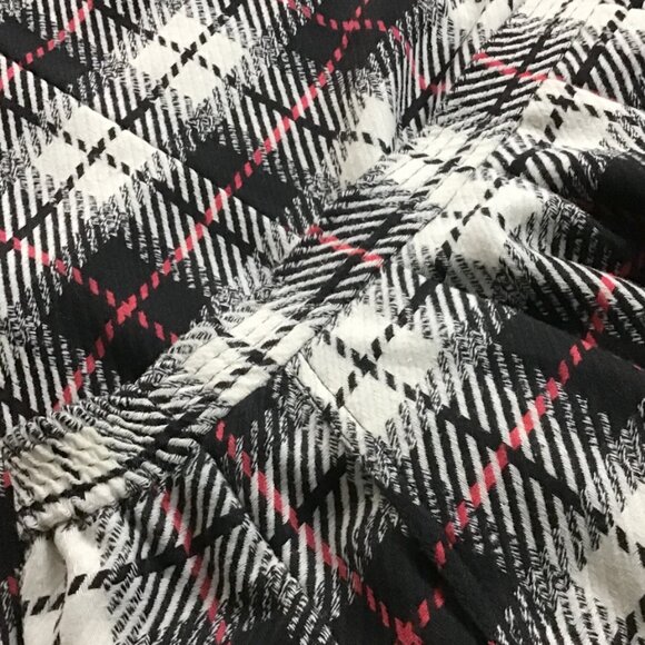 SUMMIT one Wool Blend Vintage Black, White & Red Stripes Plaid A-Line Skirt - Picture 8 of 9
